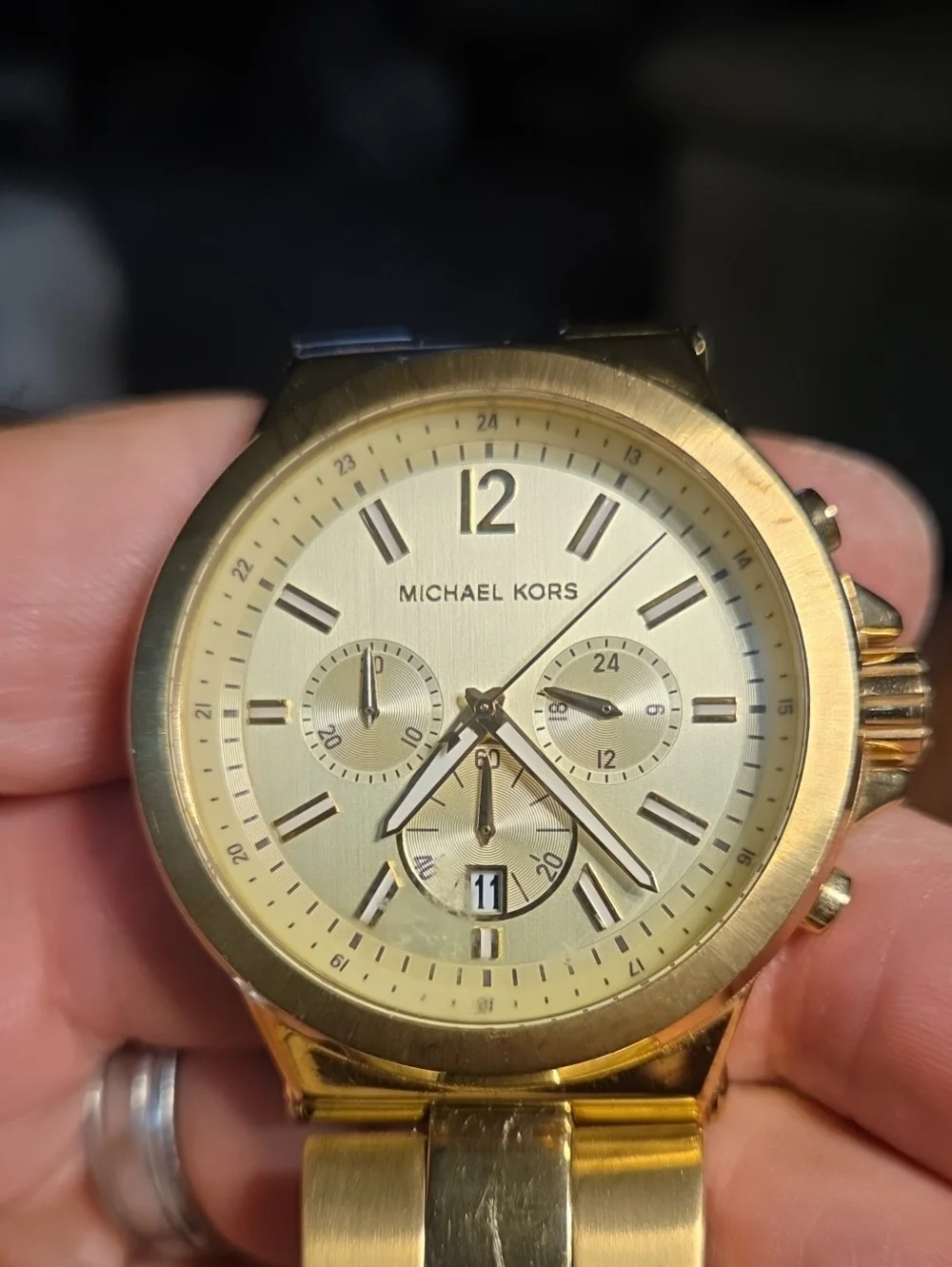 Michael Kors Men's Gold Stainless Steel Chronograph Watch